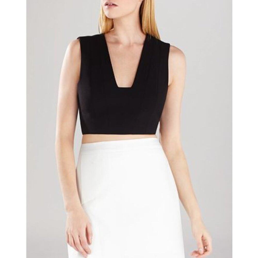 BCBGMaxAzria Rina Black Crop Top